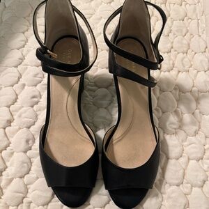 Cole Haan Sadie Wedge Ankel Strap Black